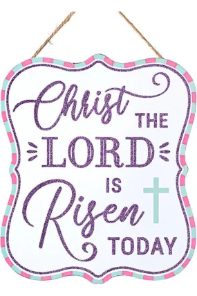 10" Wooden Sign: Glitter The Lord Risen