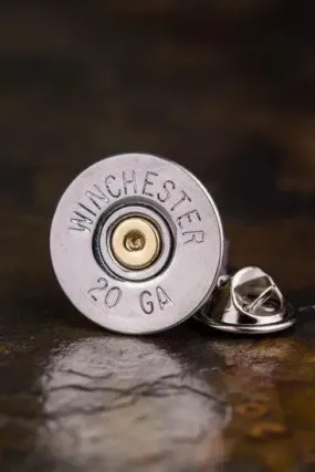 20 Gauge Shotgun Shell Tie Tac Hat Pin, Bullet Tie Tack