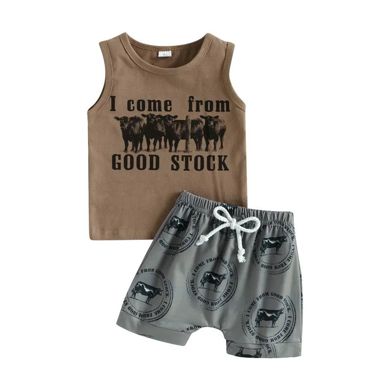 2PCS Boys Cowboy Set