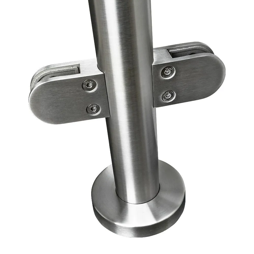 304 Stainless Steel Glass Balustrade Mid Post 42.4mm x 2.0mm With Post Cap