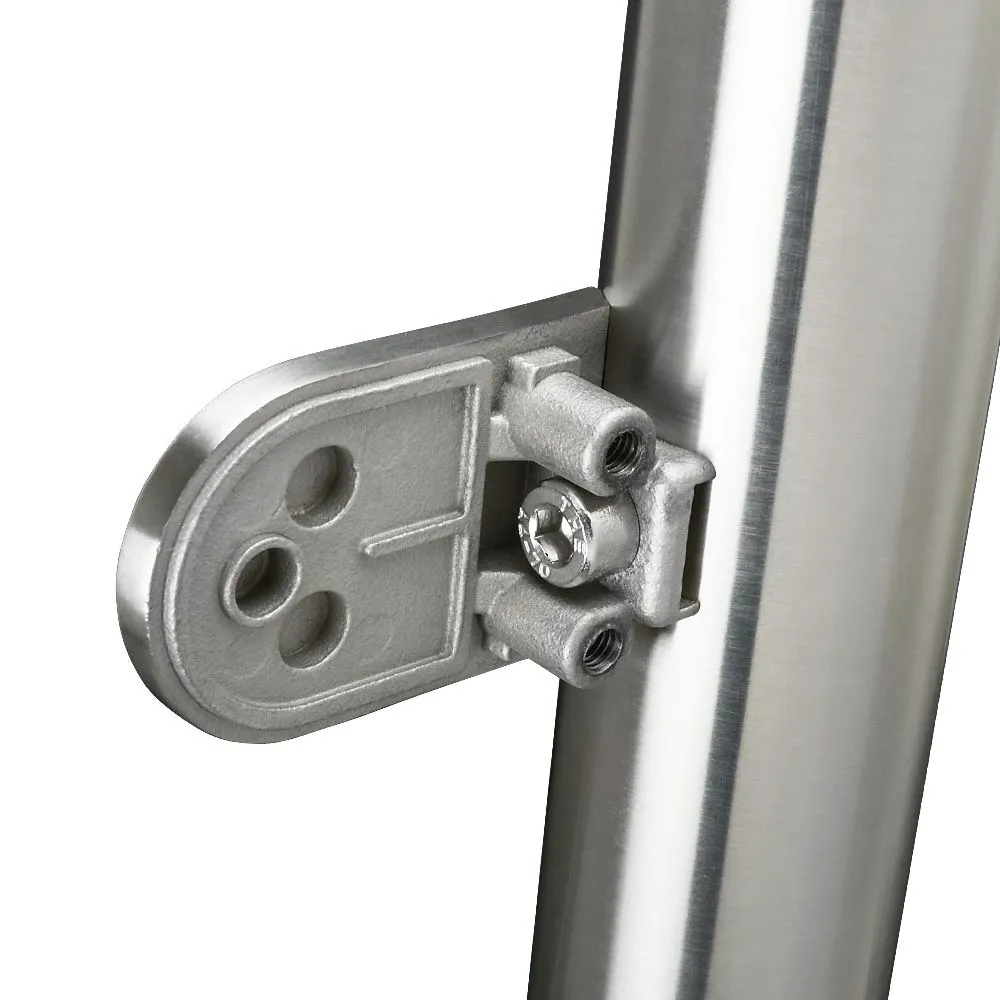 316 Stainless Steel Glass Balustrade End Post 48.3mm x 2.0mm With Post Cap