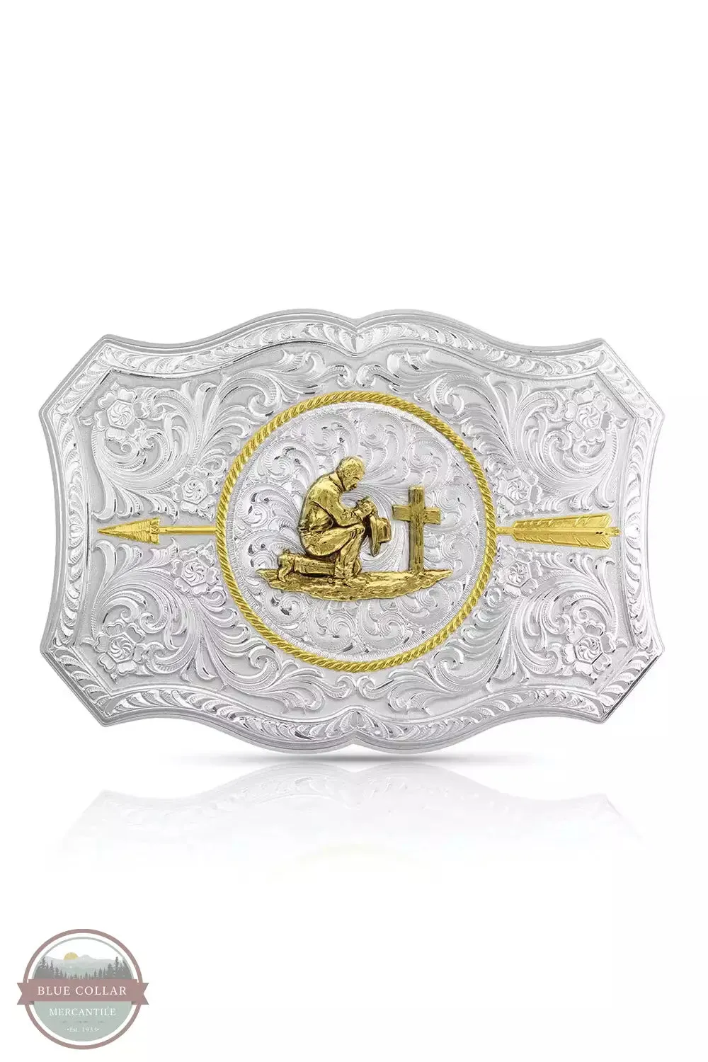 45710-917M Praying Cowboy Arrow Belt Buckle