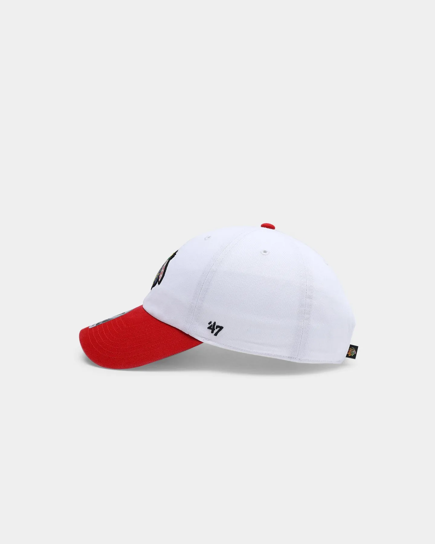 47 Brand Chicago Blackhawks 2-Tone Clean Up Strapback WhiteRed