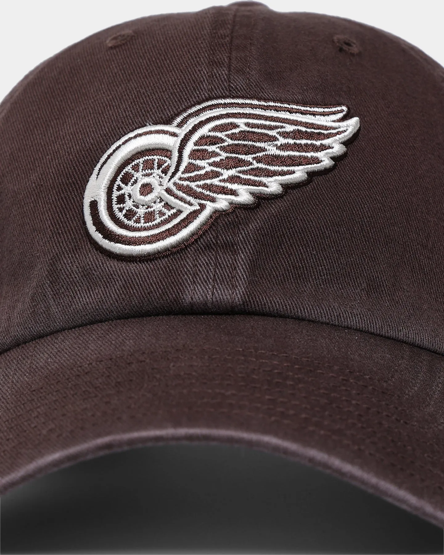 47 Brand Detroit Red Wings Clean Up Strapback Brown