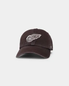 47 Brand Detroit Red Wings Clean Up Strapback Brown