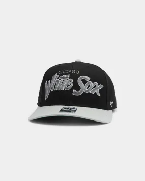 47 Brand Men's Chicago White Sox Script MVP DP Snapback Black/Grey