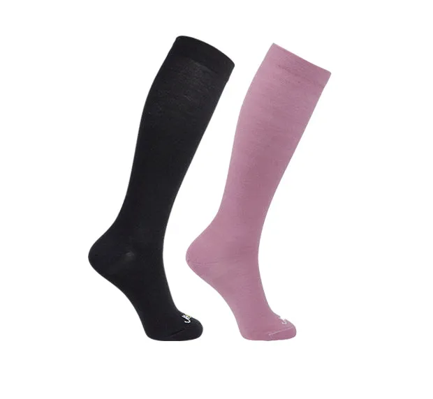 80% Rich Merino Wool Everyday Compression Socks (15-20mmHg) - Solids - 2 Pack