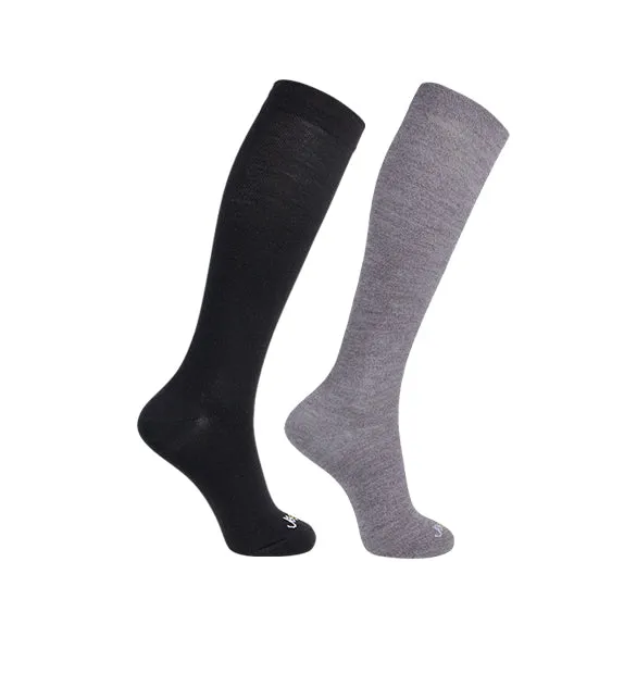 80% Rich Merino Wool Everyday Compression Socks (15-20mmHg) - Solids - 2 Pack