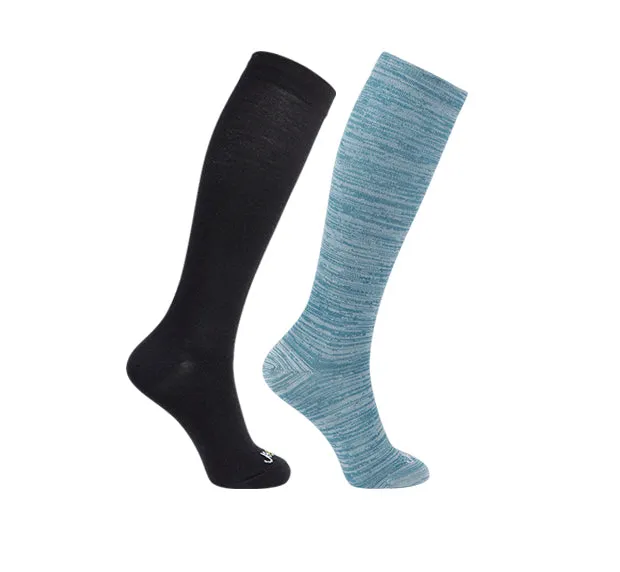 80% Rich Merino Wool Everyday Compression Socks (15-20mmHg) - Solids - 2 Pack