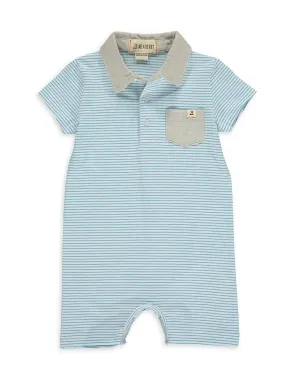 Baby Boy's Striped Polo Romper | Me & Henry