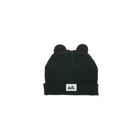 Baby hat with ears in black