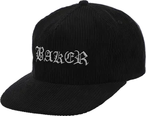 Baker Olde Cord Skate HAT - Adjustable Black/Grey