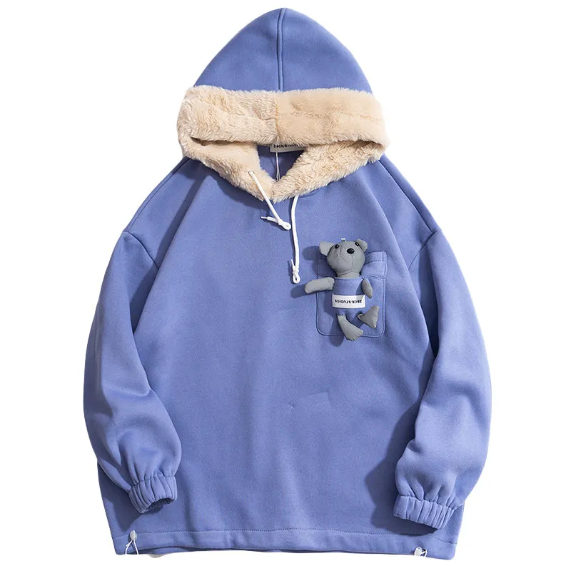 Bear Plush Hooded Sweater