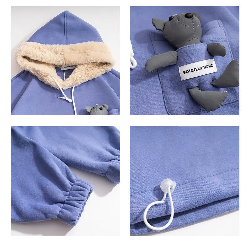 Bear Plush Hooded Sweater