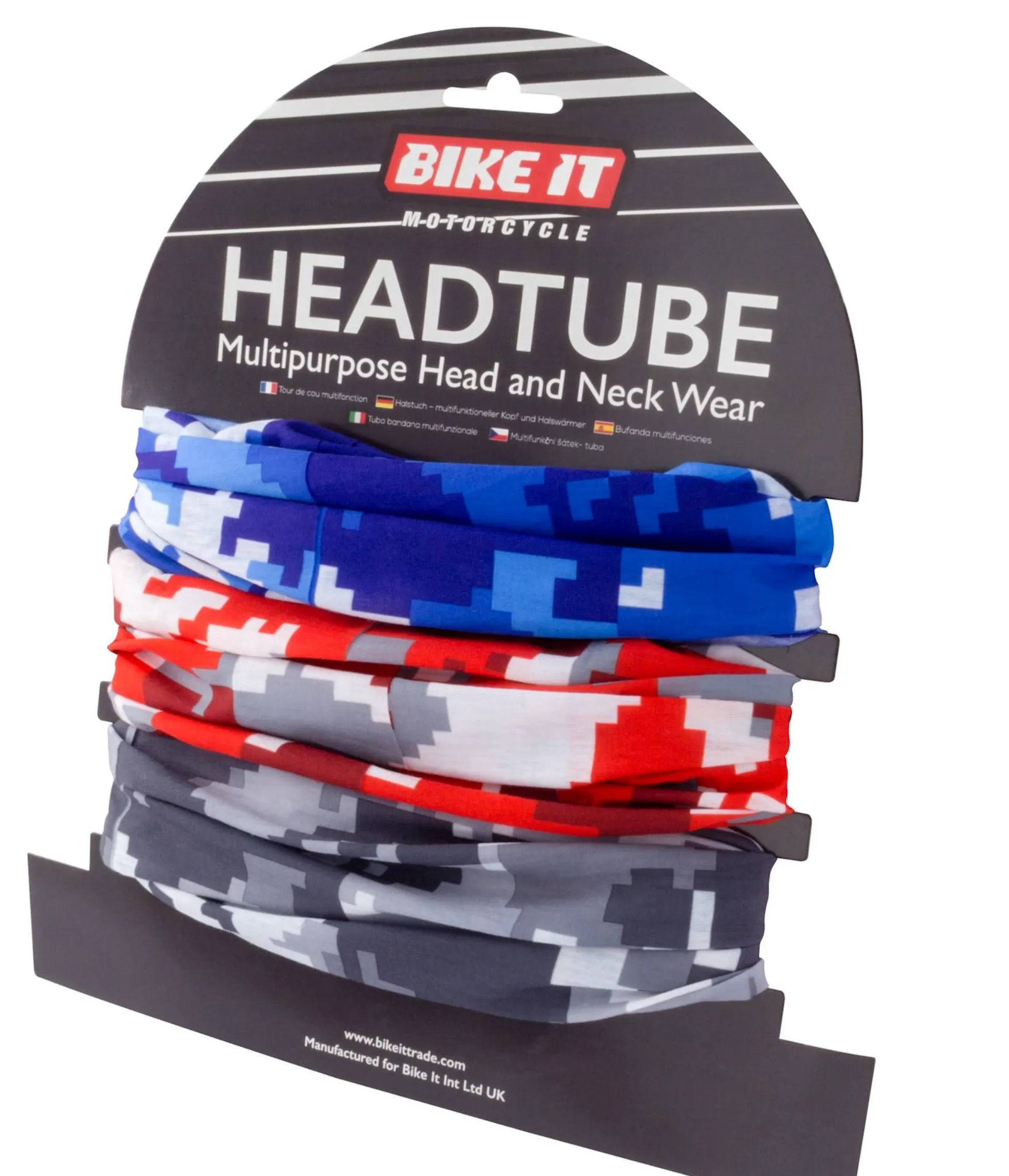 Bike-It  Neck Tubes - 3 pack - Digital Urban Camo Designs