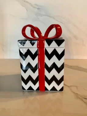 Black & White Present Ceramic Box