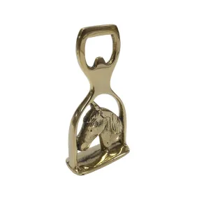 Brass Horse Head and Stirrup Bottle Opener