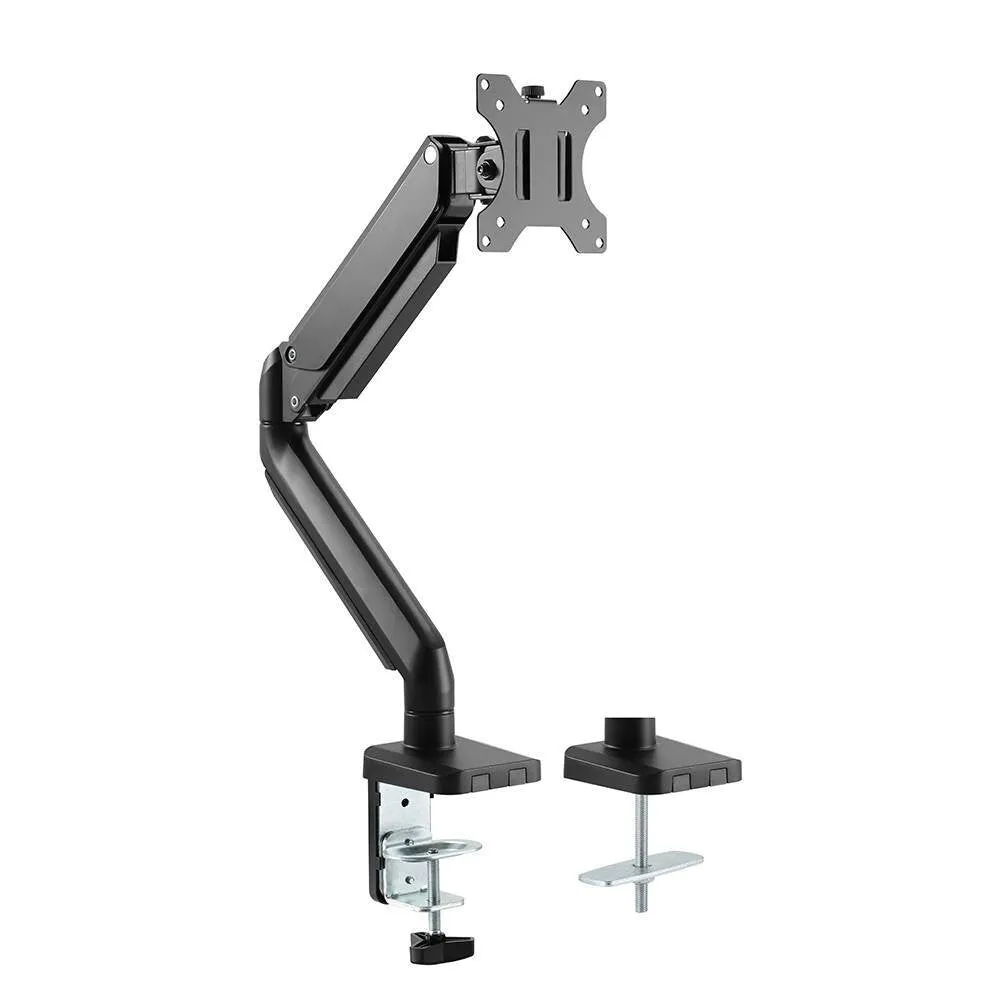 Brateck Bracket 17"-32" Single Monitor Aluminum Gas Spring Arm Up To 8kg / Monitor Arm (LDT26-C012)