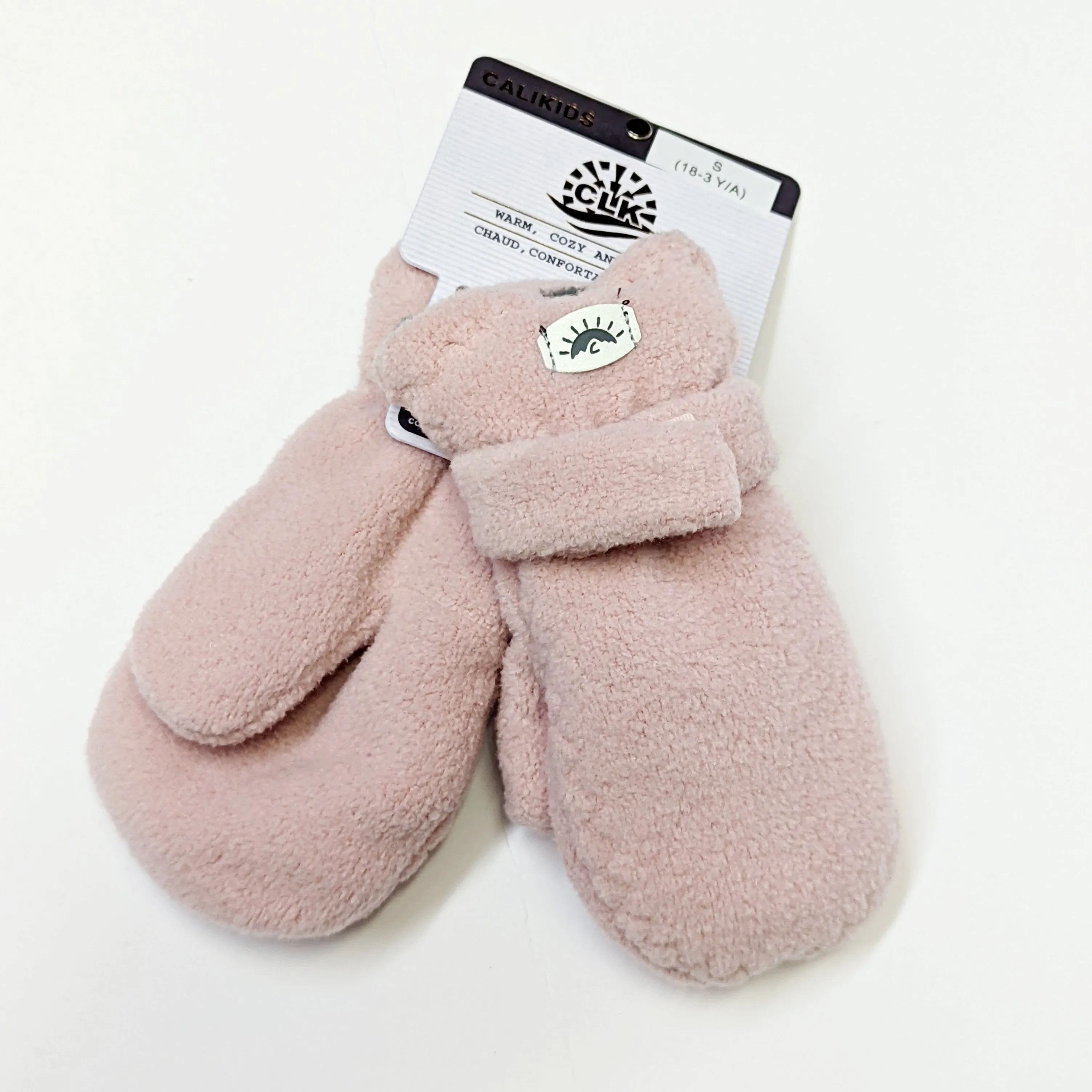 Calikids Fleece Mitts - Rose