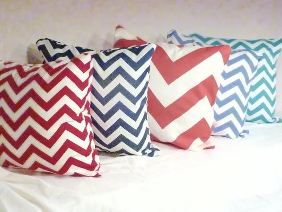 Chevron pillow cover, 12 colors 18 or 20 inch pillow covers, Chevron on both sides