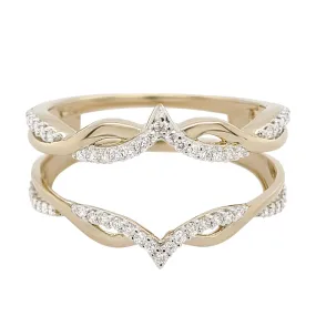 Chevron Twist Diamond Ring Guard