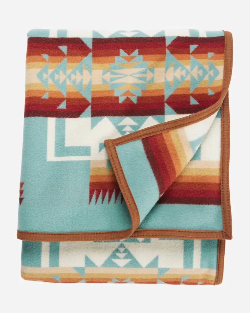 Chief Joseph Jacquard Blanket<br>Aqua