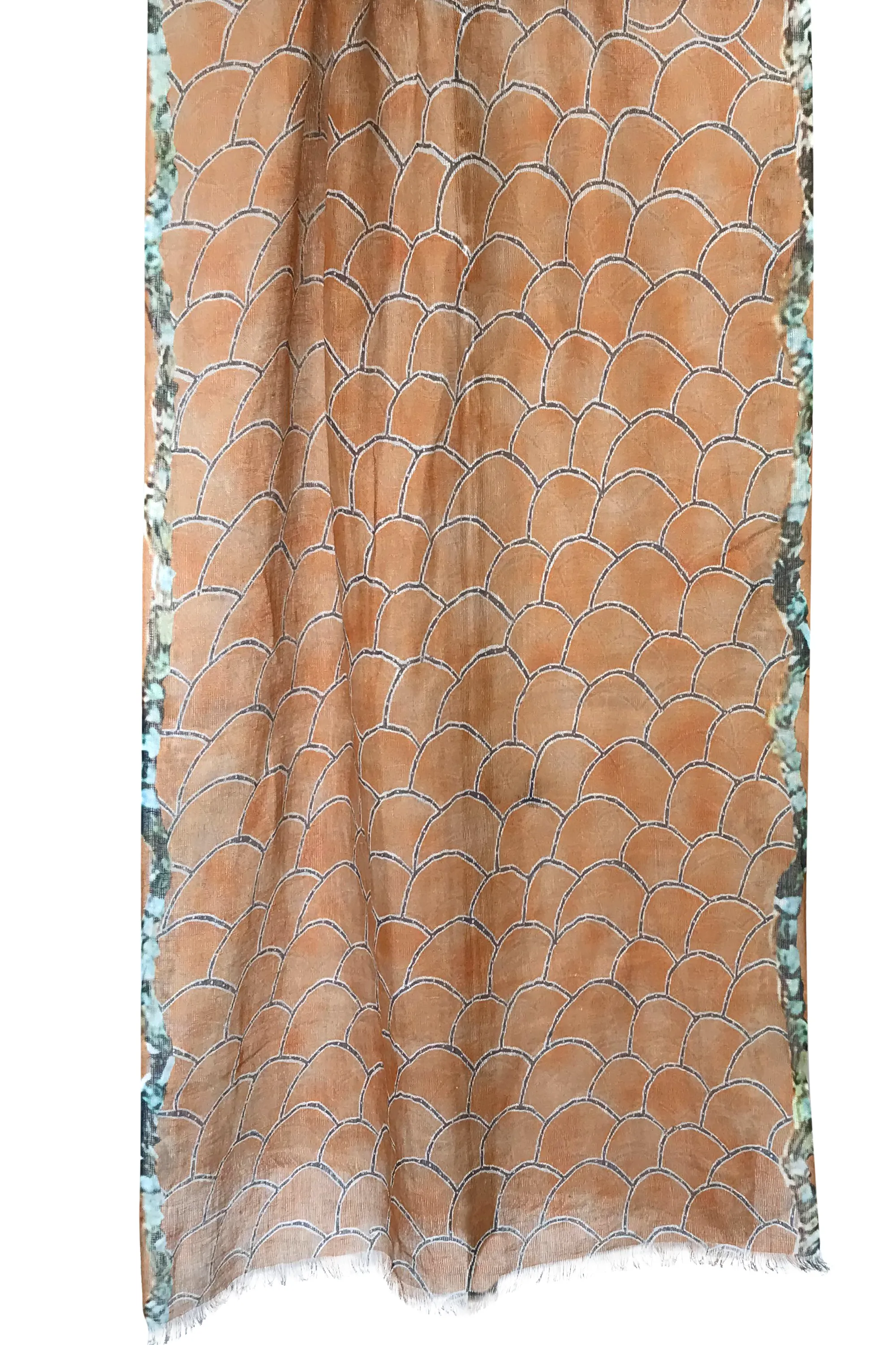 Copper Pure Linen Scarf