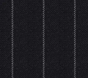 Dark Navy Pinstripe S130 Wool