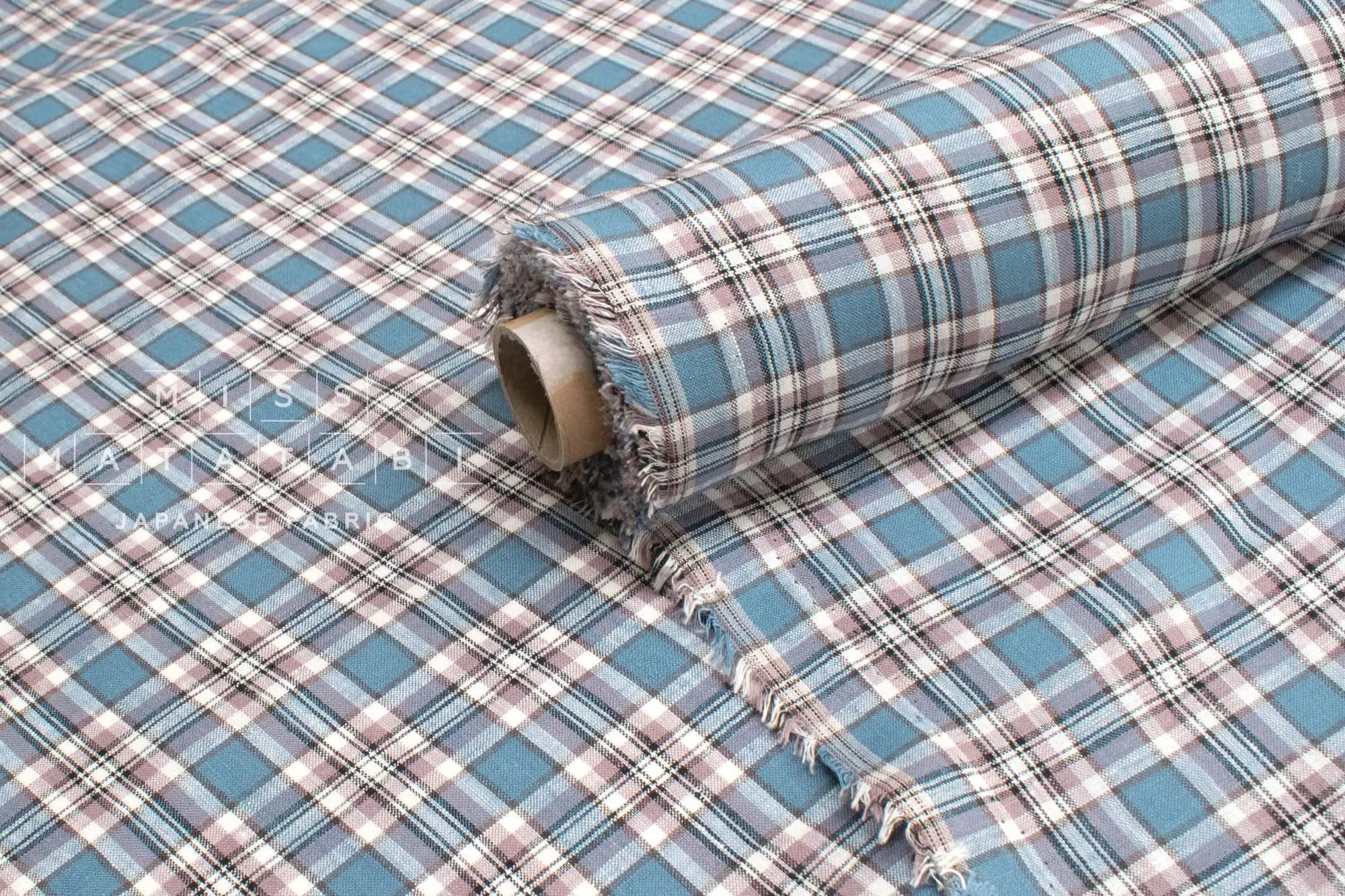 DEADSTOCK 100% Linen Check Plaid - 28