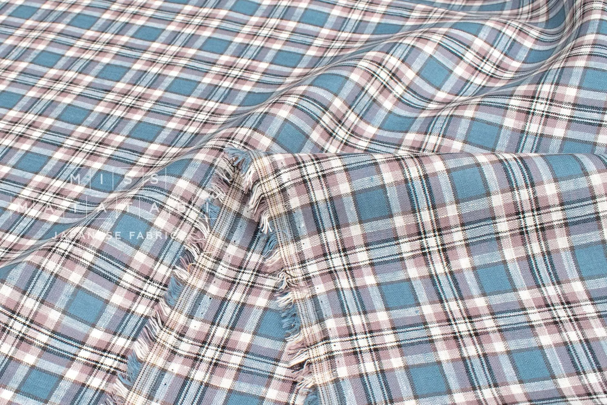 DEADSTOCK 100% Linen Check Plaid - 28