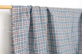 DEADSTOCK 100% Linen Check Plaid - 28