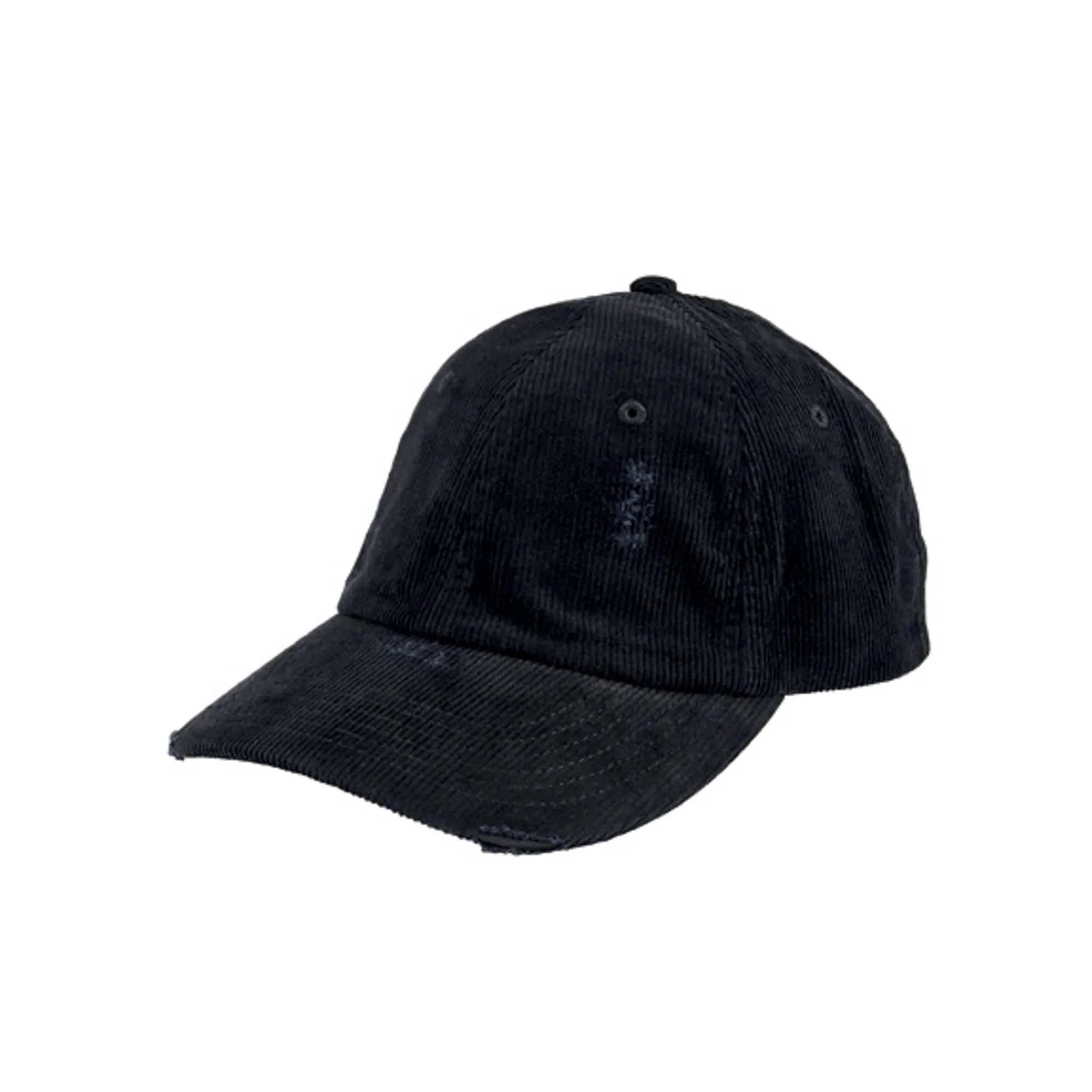 Distressed Corduroy Ball Cap with Adjustable Back Slider