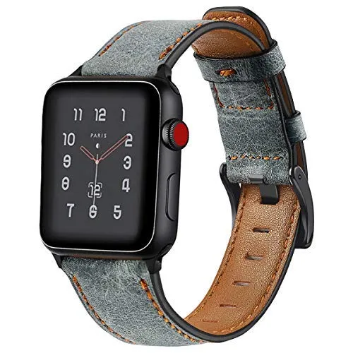 Distressed premium leather watch strap for Apple Watch