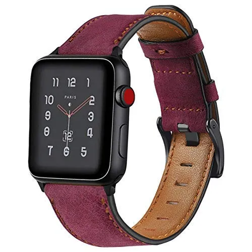 Distressed premium leather watch strap for Apple Watch