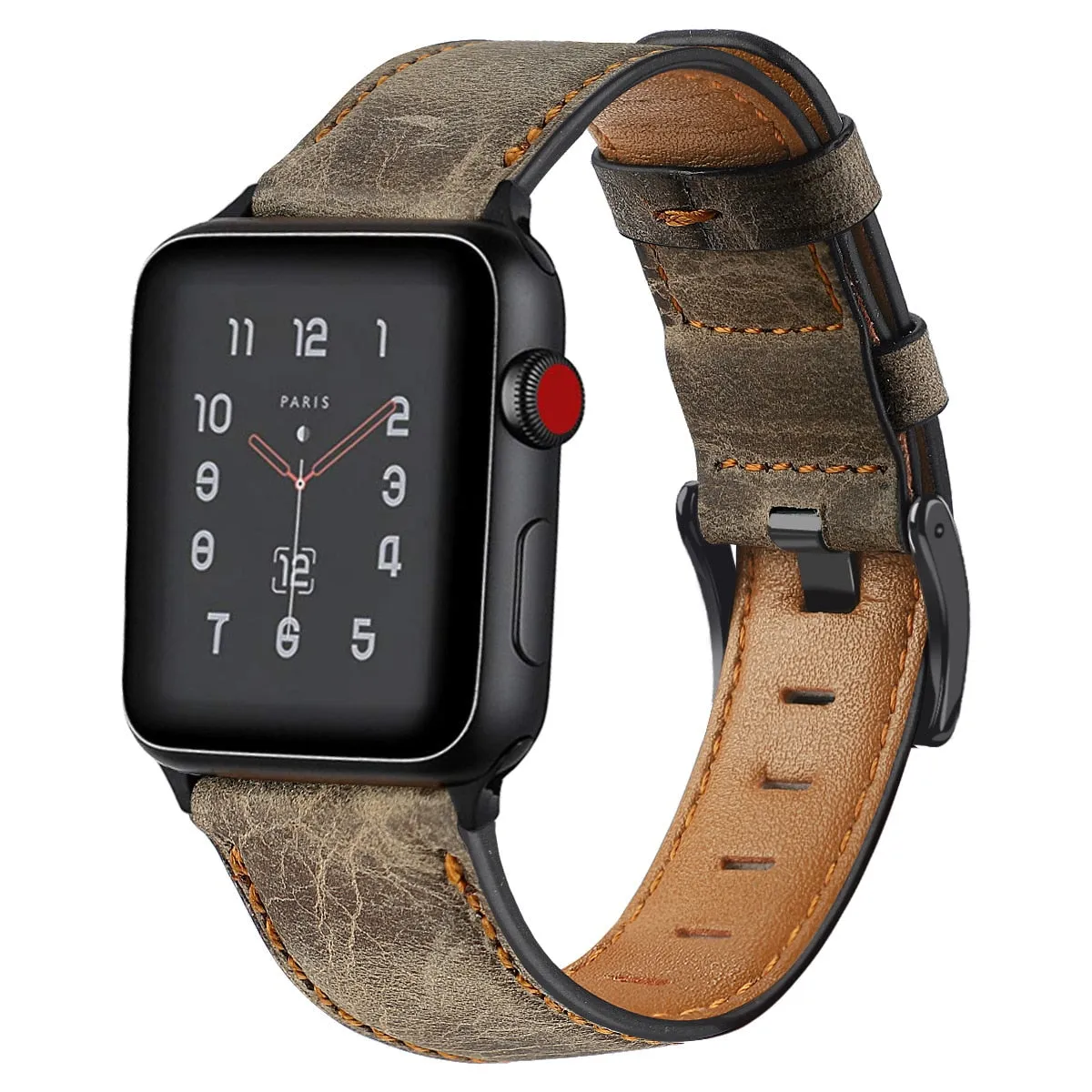 Distressed premium leather watch strap for Apple Watch