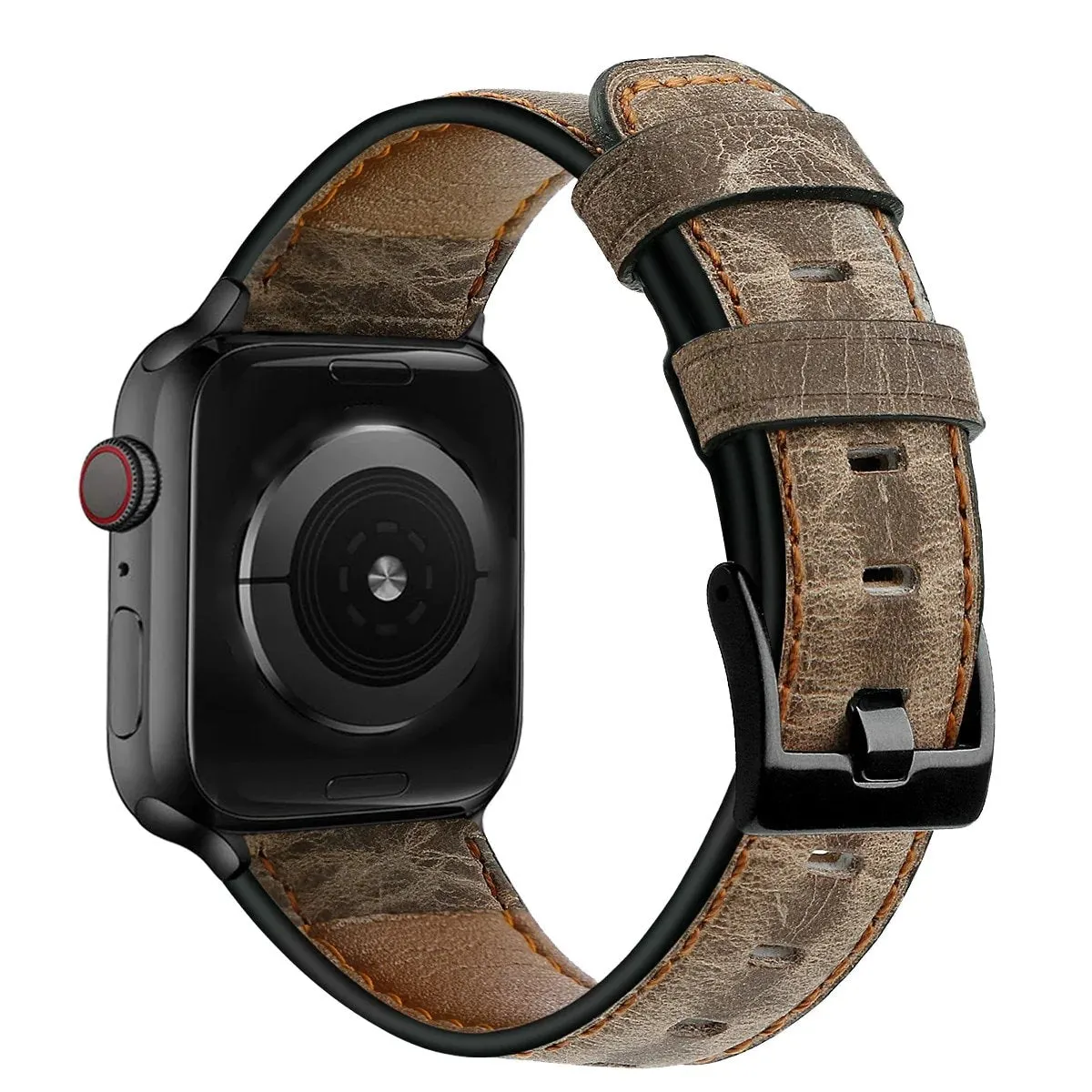 Distressed premium leather watch strap for Apple Watch