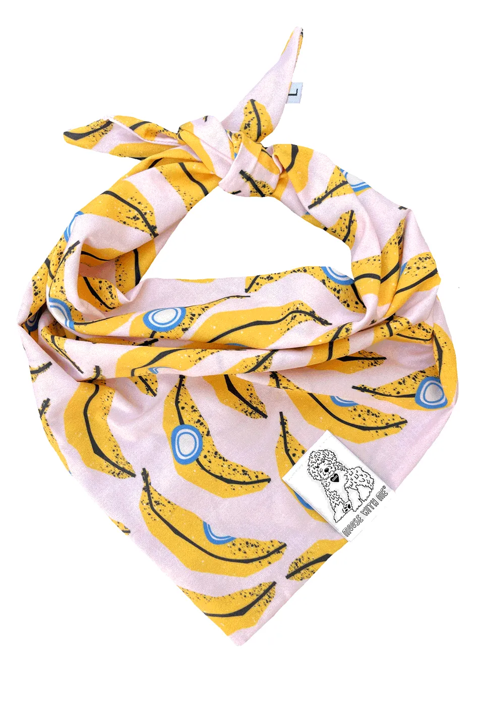 Dog Bandana Bananas - Customize with Interchangeable Velcro Patches