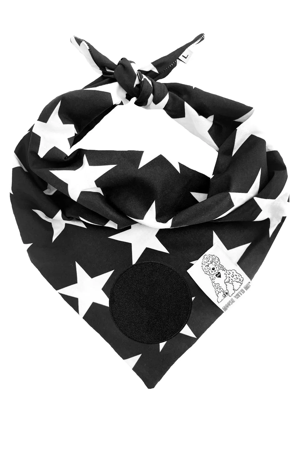 ★Dog Bandana Stars - Customize with Interchangeable Velcro Patches