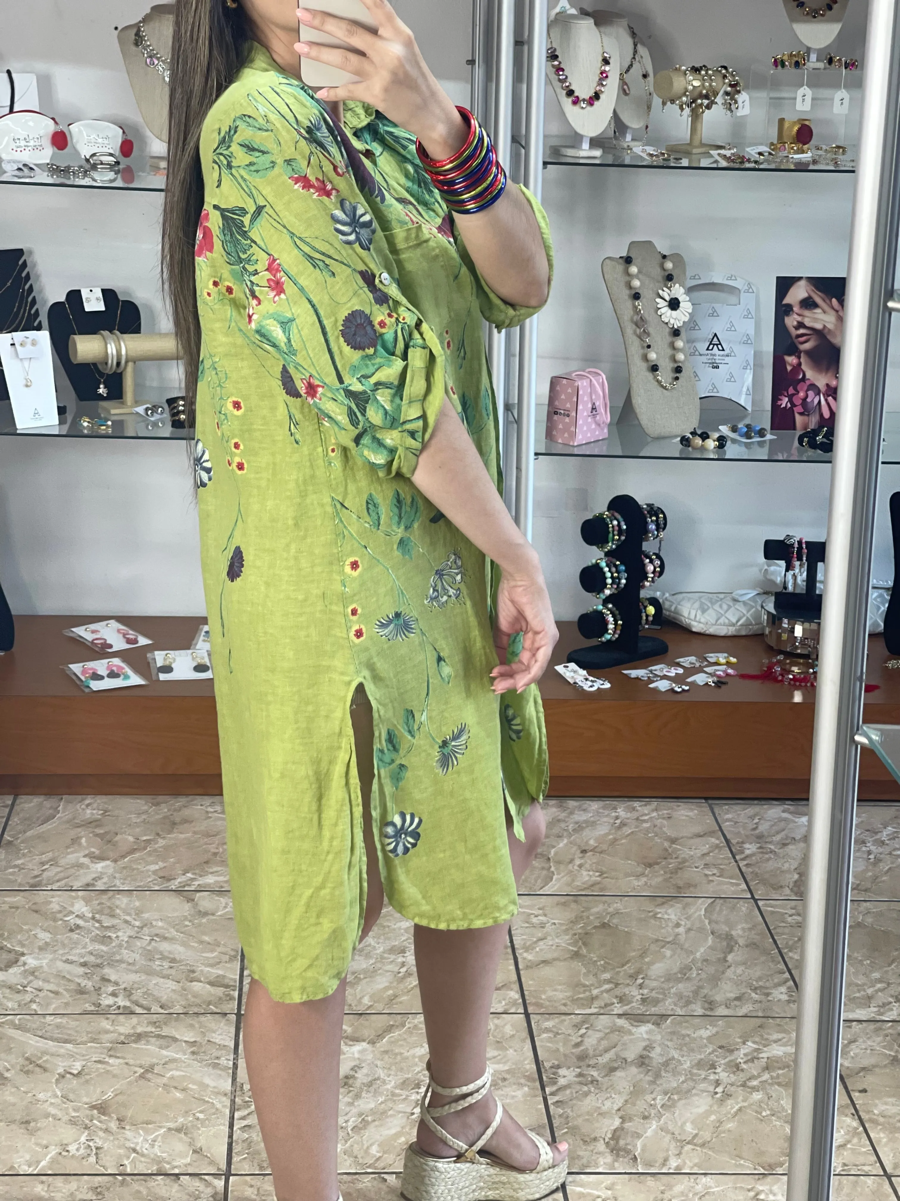 Floral Linen Tunic