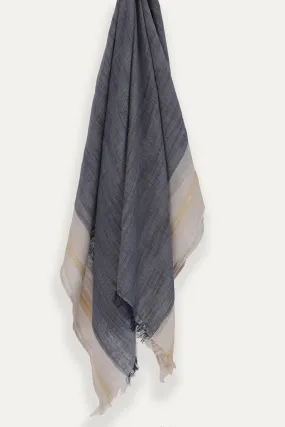 Fringed Hem Monotone Scarf