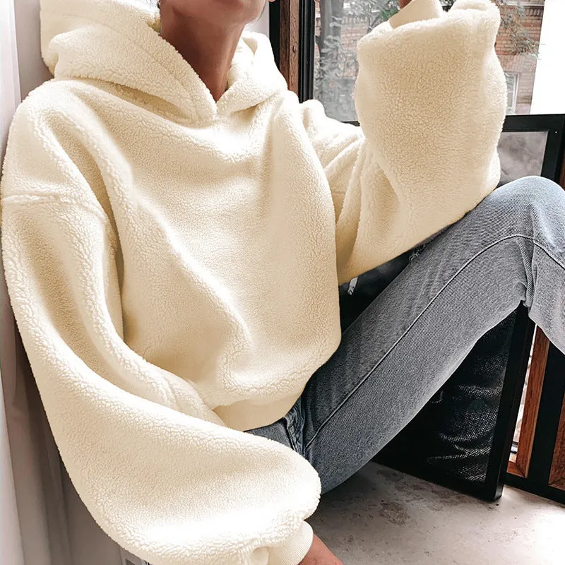 Furry Hooded Loose Coat