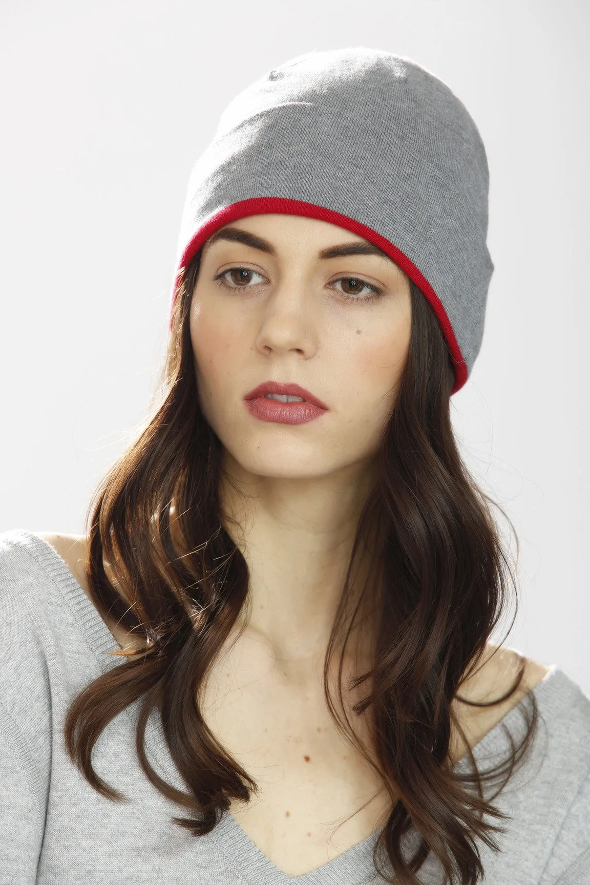 Gene Reversible 4-Way Hat – Red/Grey