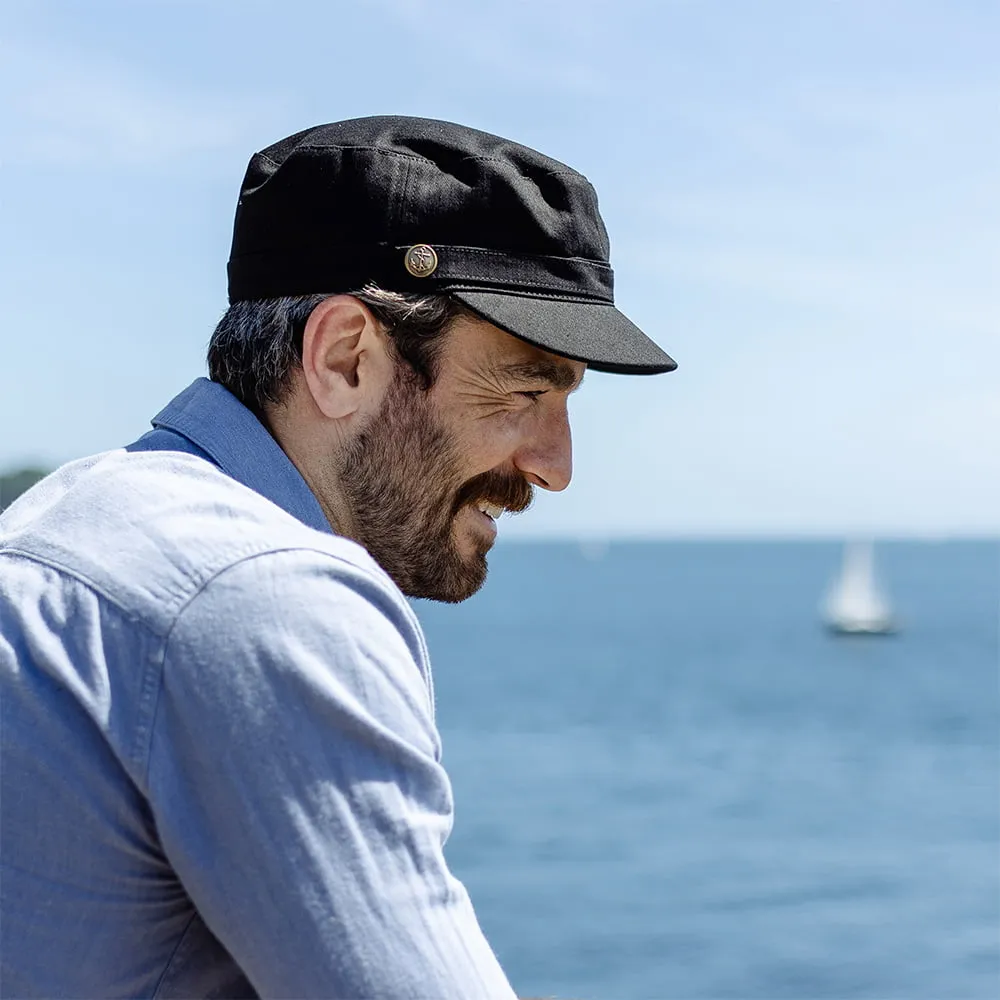 Herringbone Army Cap - Black