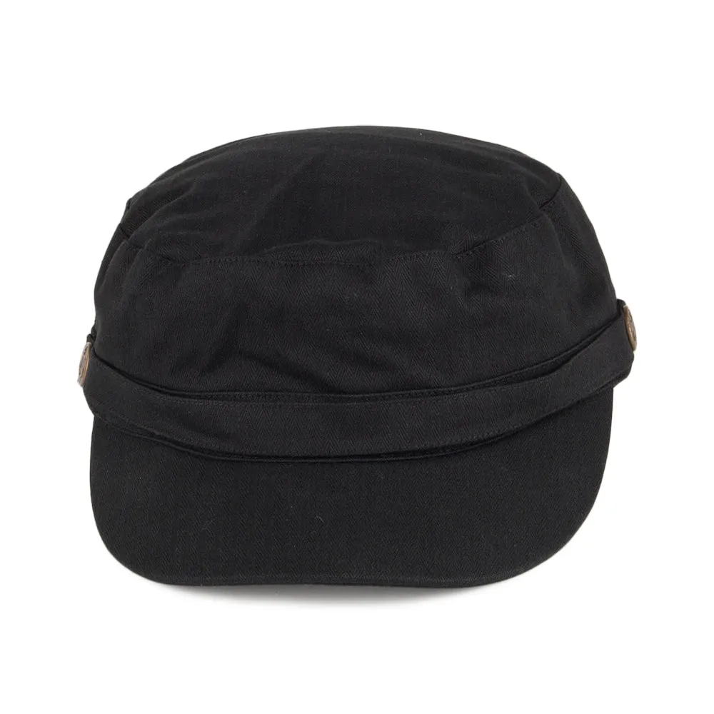 Herringbone Army Cap - Black