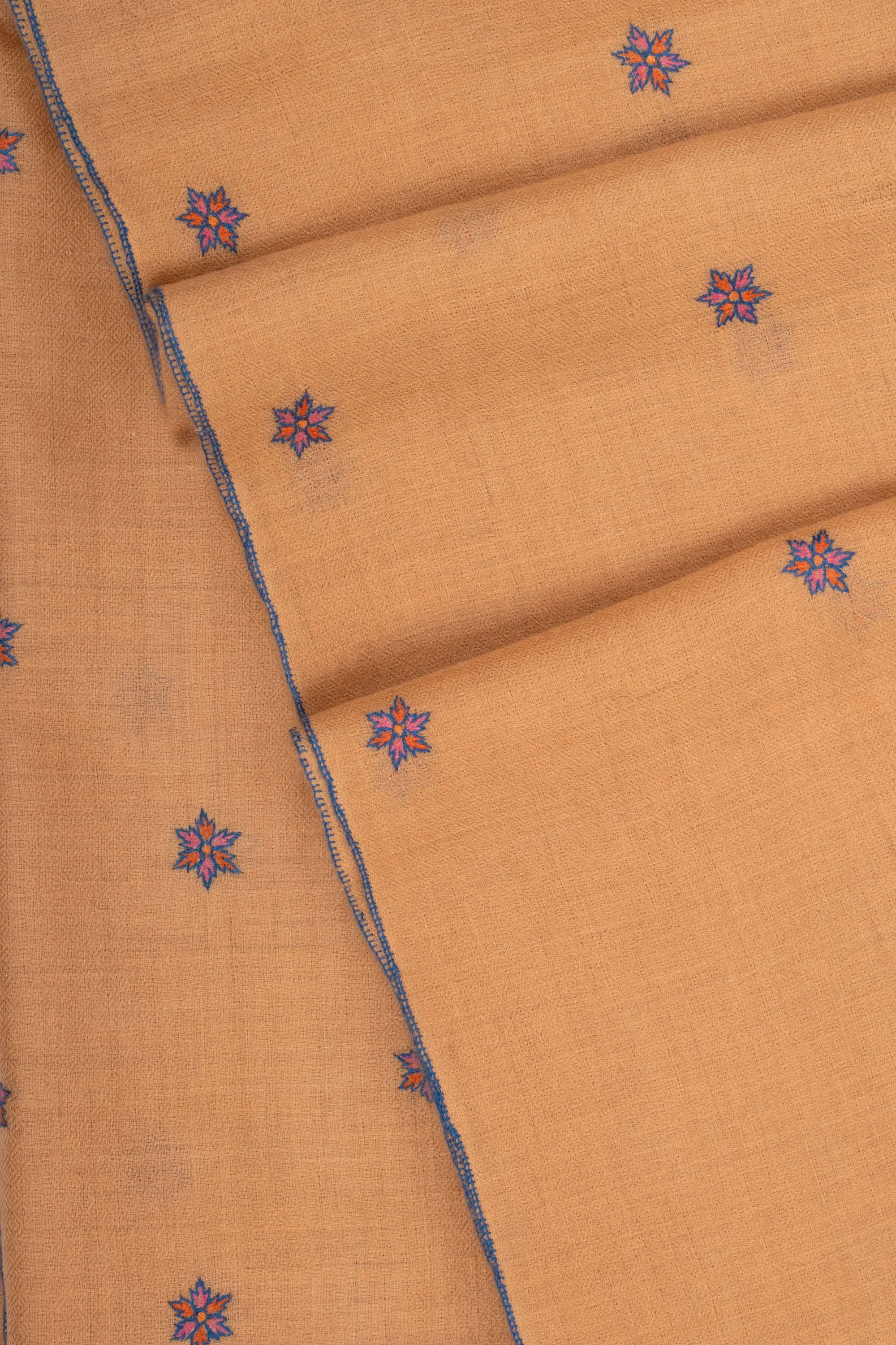 Kashmir Pashmina Star Collection 1 of 5, Hand Embroidered Shawl, Cashmere Wrap, Handwoven, 40x80"