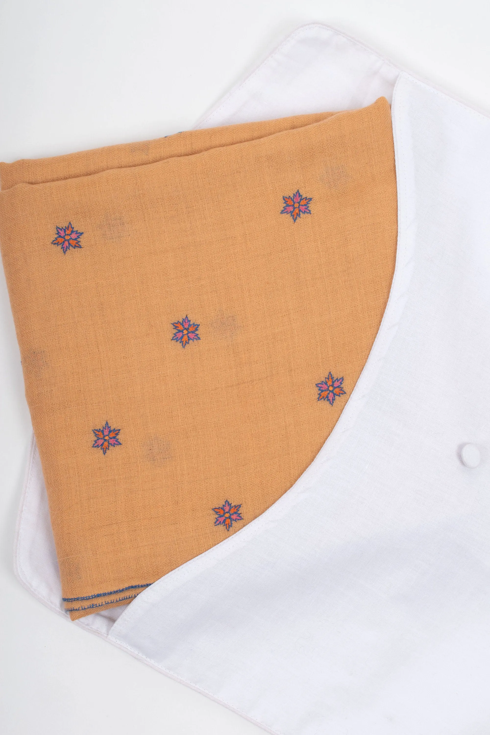 Kashmir Pashmina Star Collection 1 of 5, Hand Embroidered Shawl, Cashmere Wrap, Handwoven, 40x80"