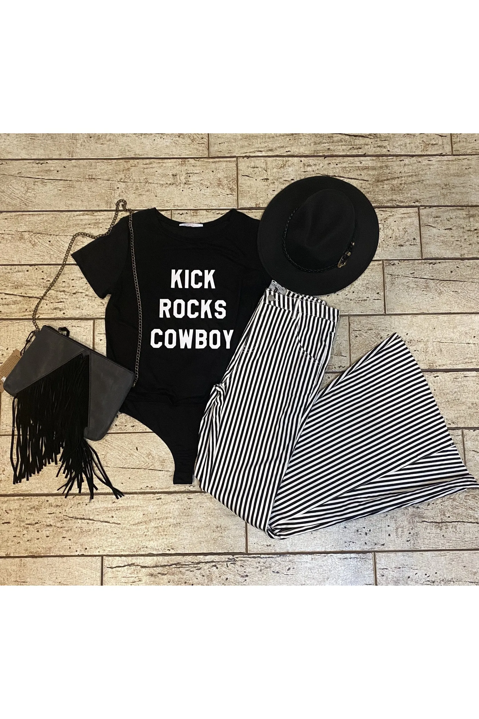 Kick rocks cowboy bodysuit