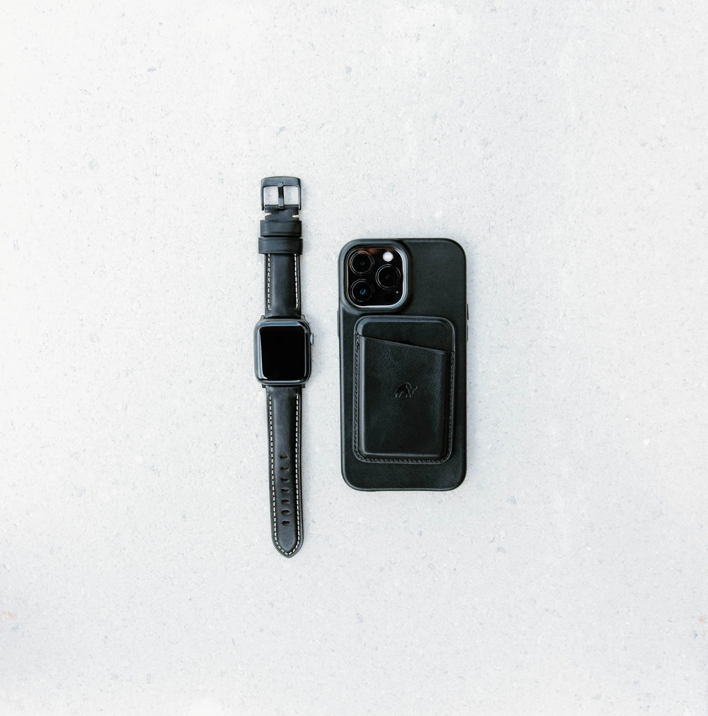 Leather Apple Watch Strap - Black Edition