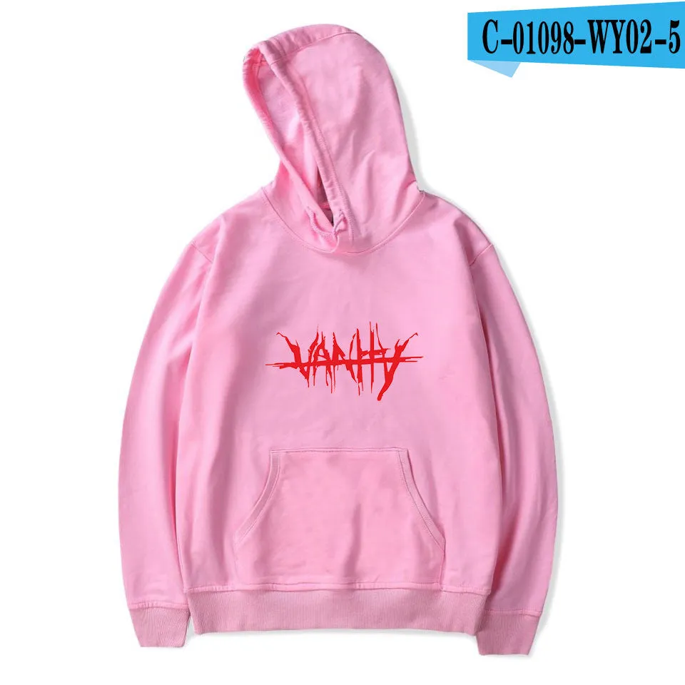 letter printed hooded sweatshirt