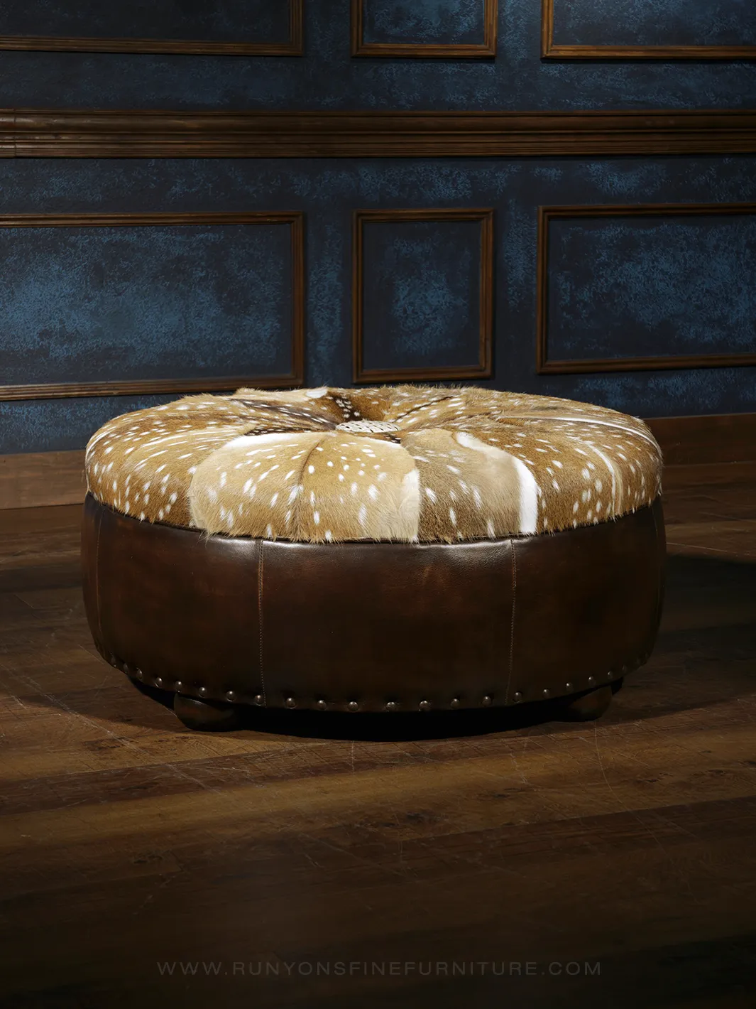 Lodge Gator Leather Axis Ottoman